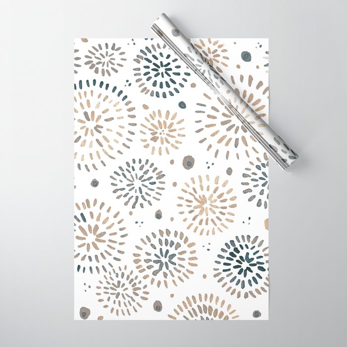 Abstract watercolor sparkles – neutral Wrapping Paper by Wackapacka